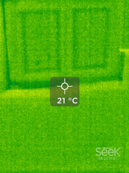 A pleasant 21 degrees behind the door.