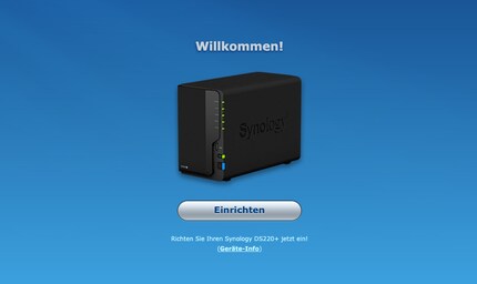 Erster Teilerfolg: Der NAS ist gefunden und wartet auf Einrichtung.