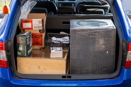 The family coach is filled to the brim.