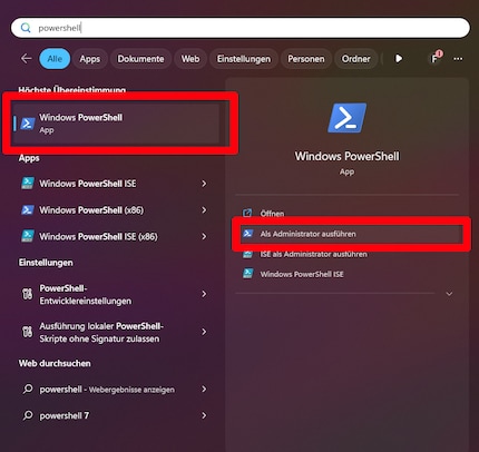 Search for and launch Powershell.