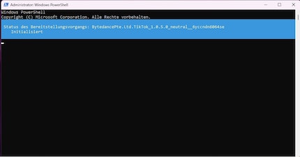 If the message appears in blue, the command has been entered correctly.