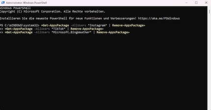 It is also possible to perform several uninstallations at the same time.