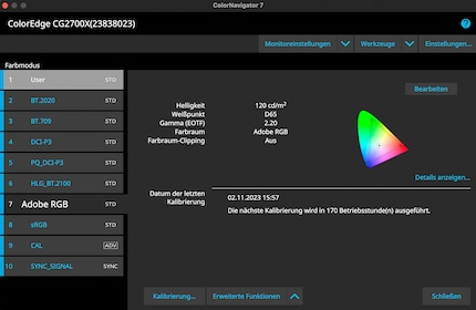 Most calibration programs already have sensible default settings preselected.