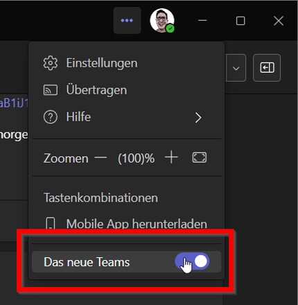 Auch eine Lösung: zum alten Teams zurückwechseln.