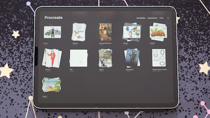 In der Galerie findest du all dein Werke und erstellst neue Leinwände.