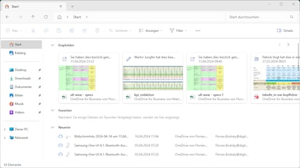 Bei «Start» lässt sich viel über deine Nutzung ersehen.