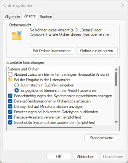 Eigenschaften für Ordner, Dateien und die Explorer-Navigation findest du hier.
