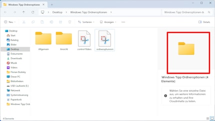 Wenn du das Häkchen drinlässt, wird dir rechts nur das Icon angezeigt