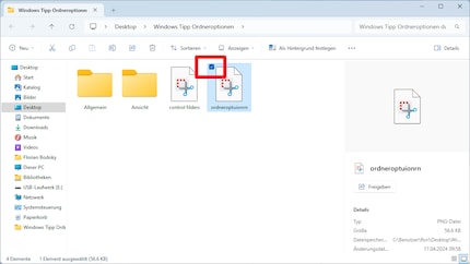 Mit Häkchen wird klarer, welches Element gerade angewählt wurde.