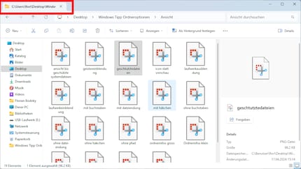 Wo genau ist meine Datei gespeichert? Je nach Verzeichnis kann es sinnvoll sein, dies zu wissen.