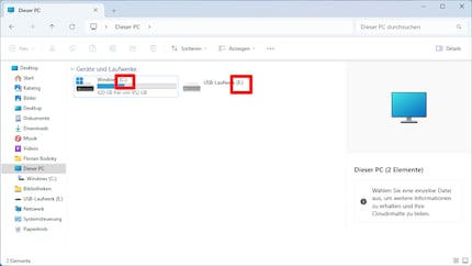Du kannst den Laufwerksbuchstaben auch ausblenden. Ich finde es praktischer mit.