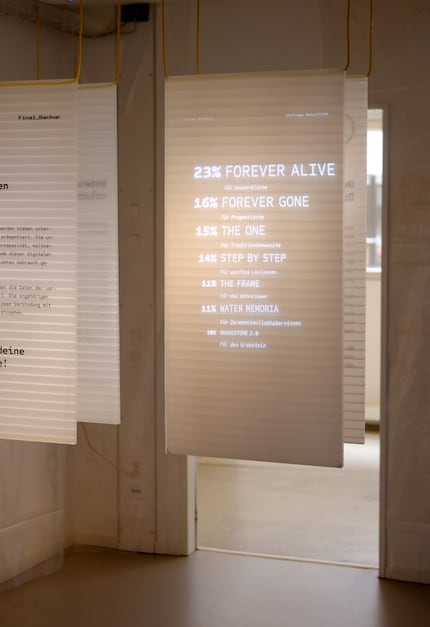 In a survey, urns can be selected for the digital farewell.