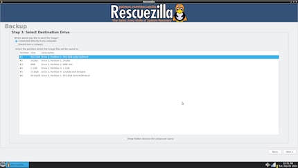 Ziel-Laufwerk wählen (auch Netzlaufwerke sind möglich).