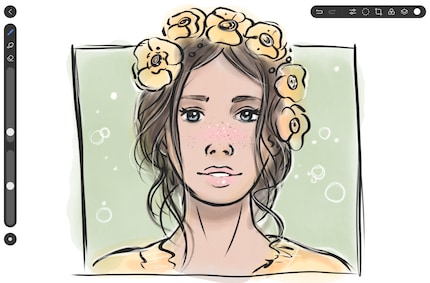 The GoPaint user interface on the MatePad 11.5 S.