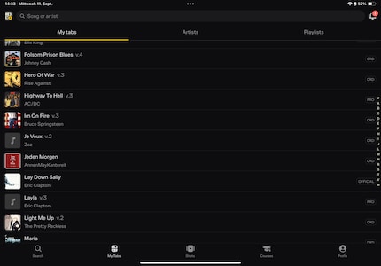 In addition to art, I also use the tablet for music. At least I can display the guitar chords for my favourite songs.
