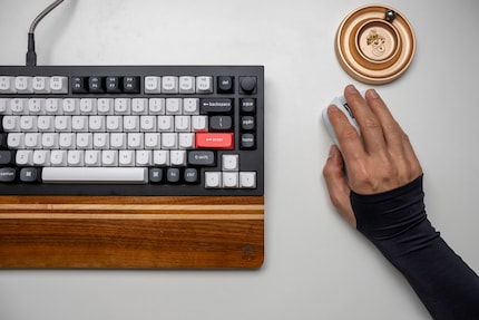 Gaming sleeves like the one in the photo can extend over your hand.