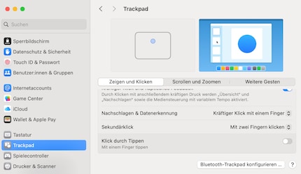 Wegen des Klick durch Tippen kam es bei mir oft zu Fehleingaben.