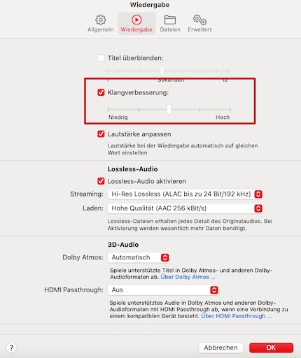 Was genau die Klangverbesserung im Detail macht, verrät Apple nicht.