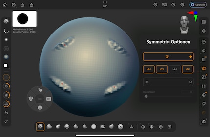 Die meisten Funktionen, wie die Symmetrie, dienen zur schnelleren Arbeitsweise.
